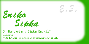 eniko sipka business card